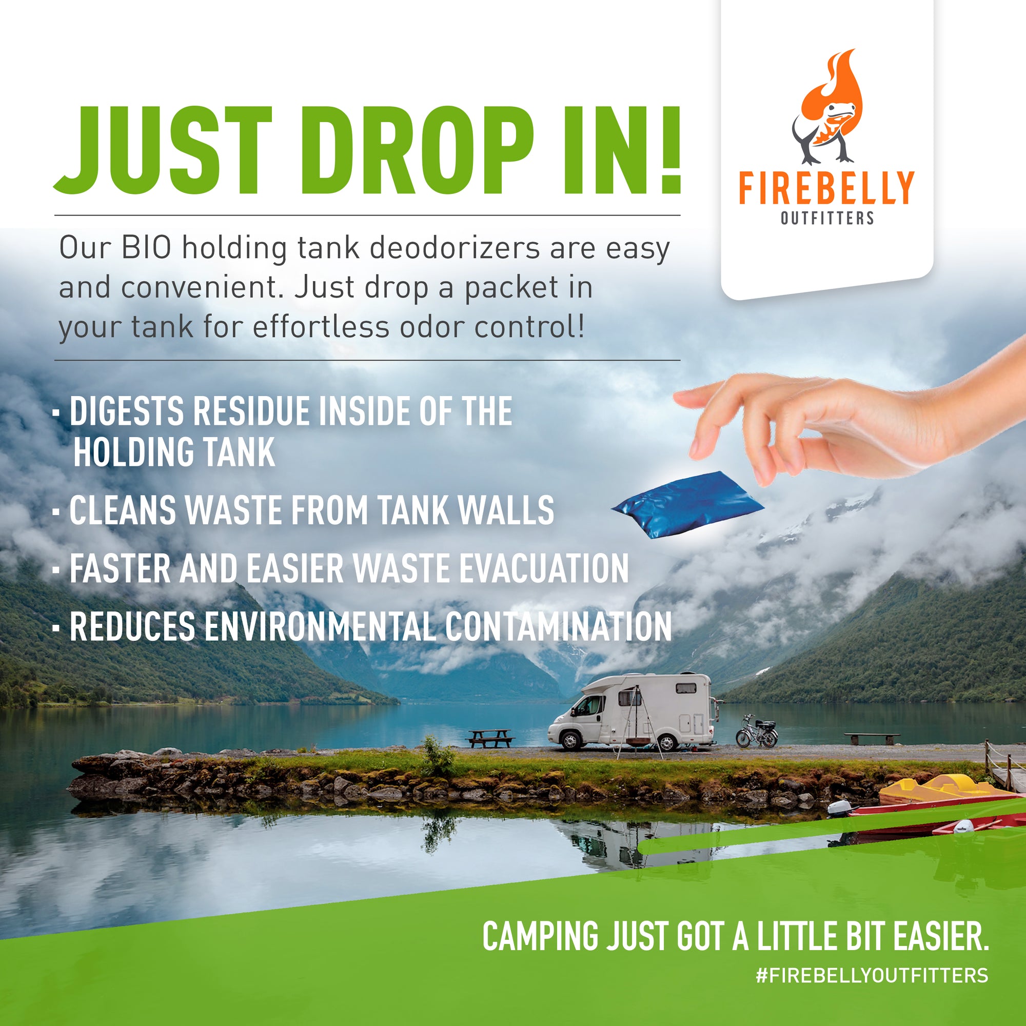 Bio Holding Tank Deodorizing Packets (20 Pack) Mulberry Scent